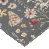 Houtskoolgrijze Boho-wilde bloemen Tafelkleed (Gekanteld)