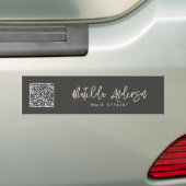 Houtskoolgrijze moderne minimalistische elegante s bumpersticker (Op auto)