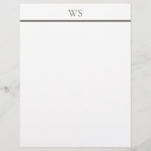Houtskoolgrijze staaf Monogram Briefpapier