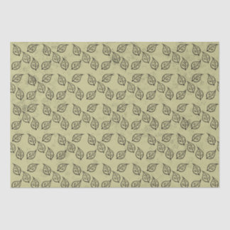 Houtsnede bladpatroon op antiek tissuepapier