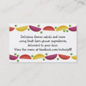 houtsnede groenten verse levensmiddelen levering c visitekaartje (Achterkant)