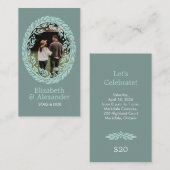 Houtsnede Krans Feest Ticket (Voorkant / Achterkant)