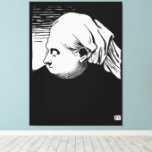 Houtsnede Portret van Koningin Victoria Canvas Afdruk (Insitu (Houten vloer))