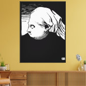 Houtsnede Portret van Koningin Victoria Canvas Afdruk (Insitu (Woonkamer))