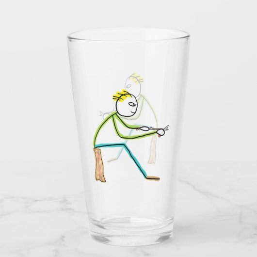 Houtsneejden Mannetje Glas (Voorkant)