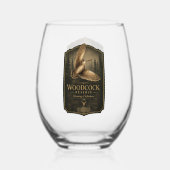 Houtsnip wijnglas zonder voet (Achterkant)