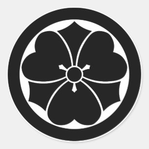 Houtsorrel met schuim in cirkel ronde sticker