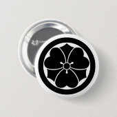 Houtsorrel met schuim ronde button 5,7 cm (Voorkant /achterkant)