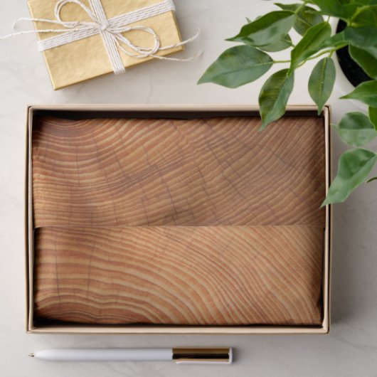 HOUTSTAM GEZAAGD TISSUEPAPIER (Geschenk)