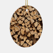 Houtstapel Keramisch Ornament (Rechts)