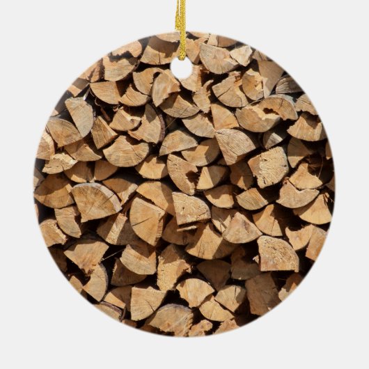 Houtstapel Keramisch Ornament (Achterkant)