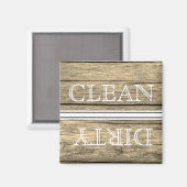 Houtstijlwasmachine Magnet Clean & Dirty Magneet (Voorkant / Achterkant)