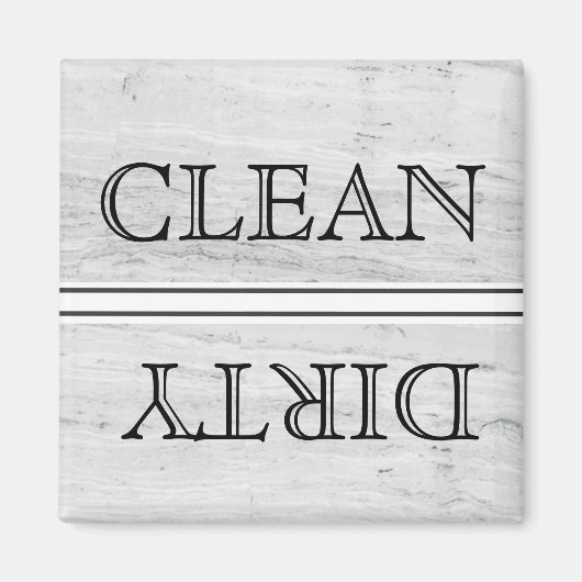 Houtstijlwasmachine Magnet Clean & Dirty Magneet (Voorkant)