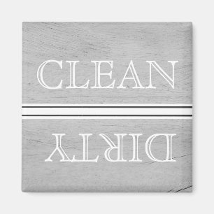 Houtstijlwasmachine Magnet Clean & Dirty Magneet