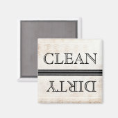 Houtstijlwasmachine Magnet Clean & Dirty Magneet (Voorkant / Achterkant)