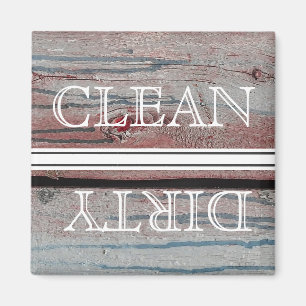 Houtstijlwasmachine Magnet Clean & Dirty Magneet