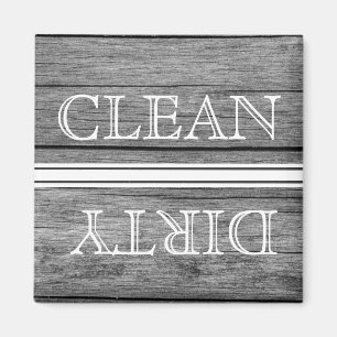 Houtstijlwasmachine Magnet Clean & Dirty Magneet