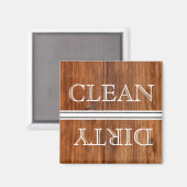 Houtstijlwasmachine Magnet Clean & Dirty Magneet (Voorkant / Achterkant)