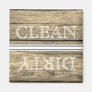 Houtstijlwasmachine Magnet Clean & Dirty Magneet
