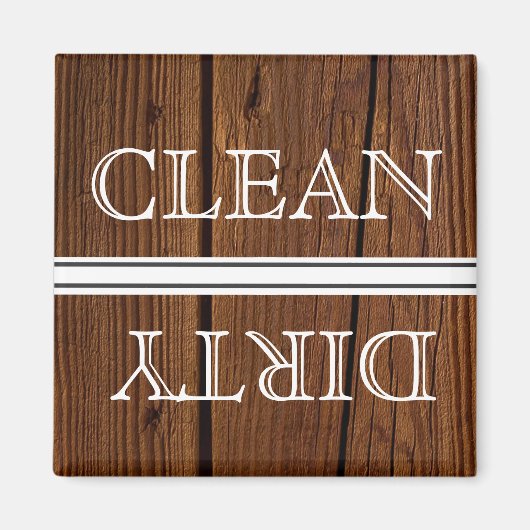 Houtstijlwasmachine Magnet Clean & Dirty Magneet (Voorkant)