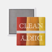 Houtstijlwasmachine Magnet Clean & Dirty Magneet (Voorkant / Achterkant)