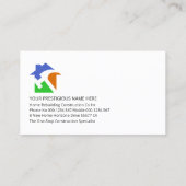 Houtstructuur Handyman Gereedschap Visitekaartje (Achterkant)