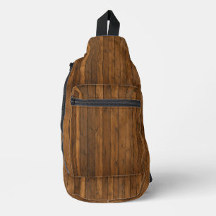 Houtstructuur Sling Bag