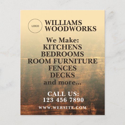 Houtstructuur vet flyer (Voorkant)