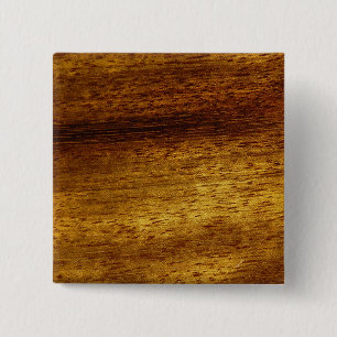 Houtteak Vierkante Button 5,1 Cm