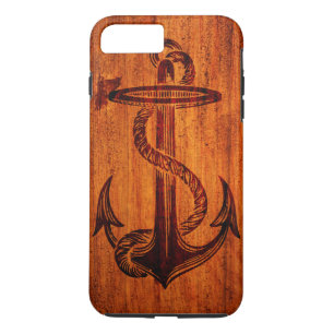 Houttextuur (Anchor) iPhone 8 Plus / 7 Plus Hoesje