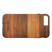 Houttextuur Monogram Case-Mate iPhone Case (Achterkant (Horizontaal))