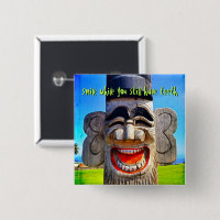Houttotum-glimlach terwijl je nog steeds een teeth
