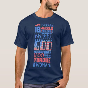 Houttransport vrachtwagenchauffeur - 18 wielen 1 v t-shirt