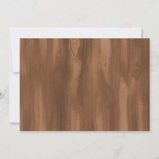 Houtuitnodiging Kaart (Voorkant)