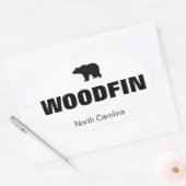 Houtvin, NC Decal Ovale Sticker (Envelop)