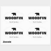 Houtvin, NC Decal Ovale Sticker (Vel)