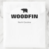 Houtvin, NC Decal Ovale Sticker (Tas)