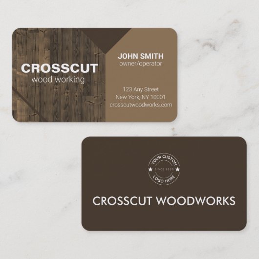 Houtwerk Visitekaartje (Voorkant / Achterkant)