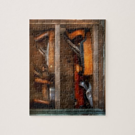 Houtwerker - Gereedschap van kastanjemaker Legpuzzel (Verticaal)