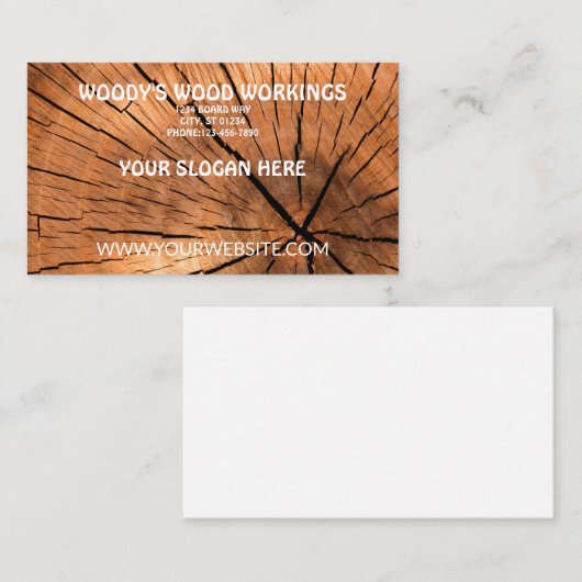 Houtwerkingen Visitekaartje (Voorkant / Achterkant)