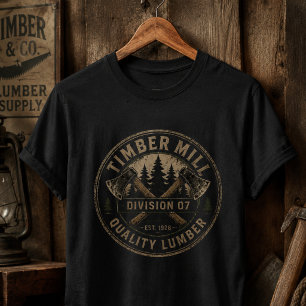 Houtzagerij Divisie 07 Kwaliteit Hout Erfgoed T-shirt
