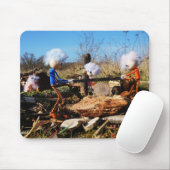 Houtzagerij van de Fubby's. Muismat (Met muis)