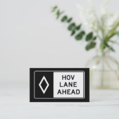 HOV LANE AVANT : carte de contact covoiturage (Debout devant)