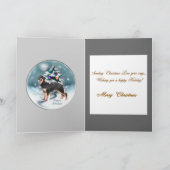 Hovawart kerstcadeautjes feestdagen kaart (Binnen)