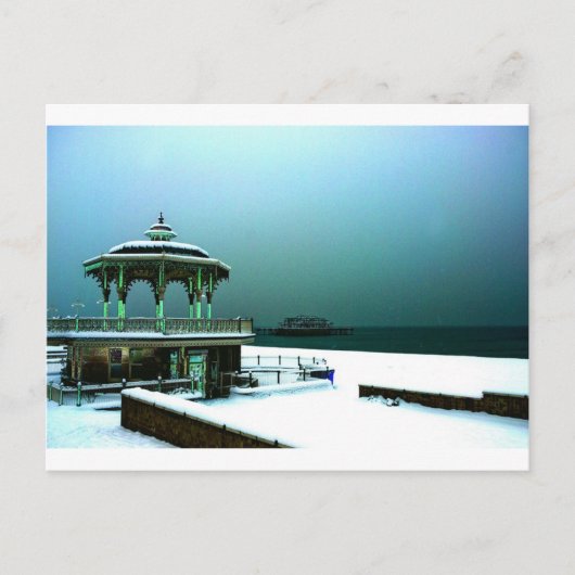 Hove Bandstand in Winter, Brighton Briefkaart (Voorkant)