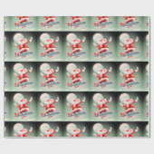 Hover Board Santa Cadeaupapier (Vlak)