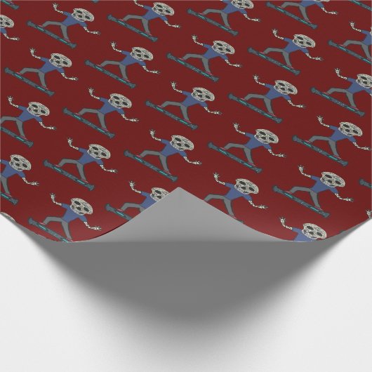 Hoverboard Skeleton Cadeaupapier (Hoek)