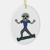 Hoverboard Skeleton Keramisch Ornament (Rechts)