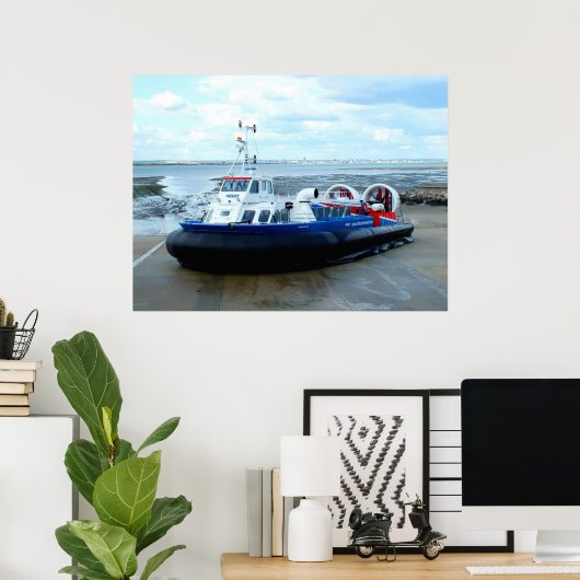 Hovercraft in Ryde Poster (Thuiskantoor)