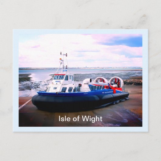 Hovercraft: "Isle of Wight" Briefkaart (Voorkant)